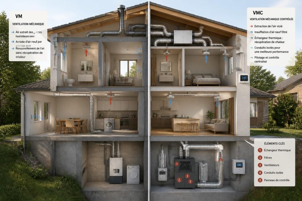 découvrez les différences entre vm et vmc, leur fonctionnement et comment choisir le système adapté pour assurer une ventilation optimale de votre habitat.