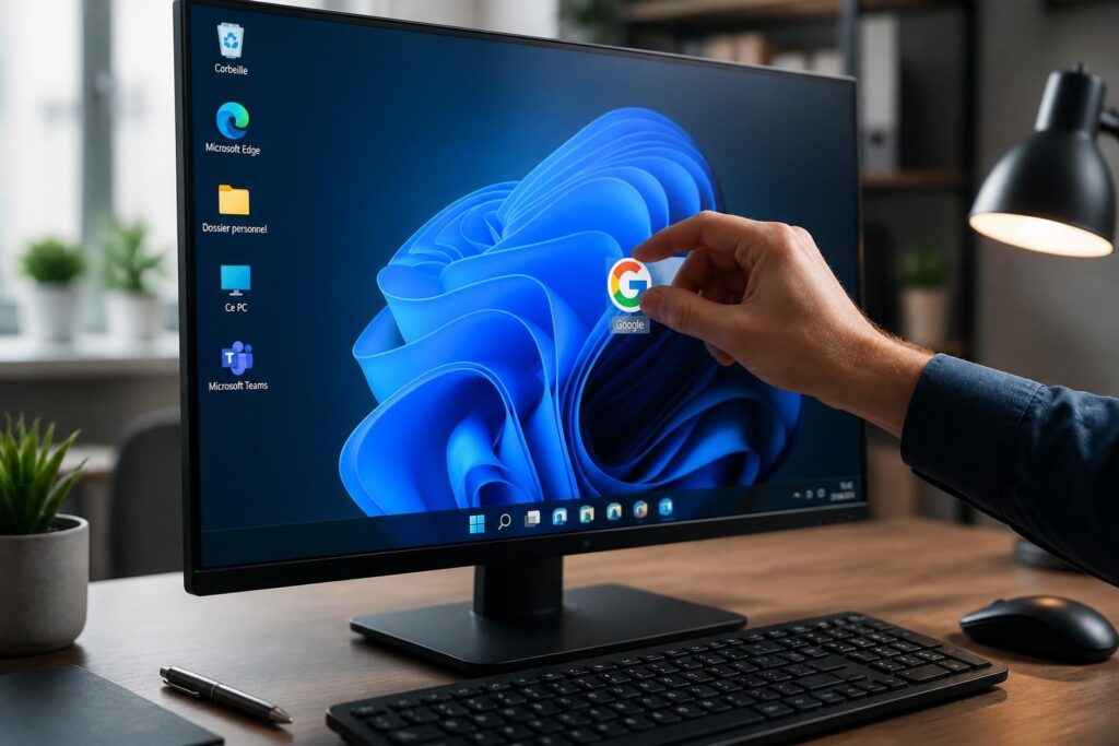 découvrez comment ajouter facilement une icône google sur le bureau de votre pc windows 10 ou 11 en quelques étapes simples pour un accès rapide et pratique.